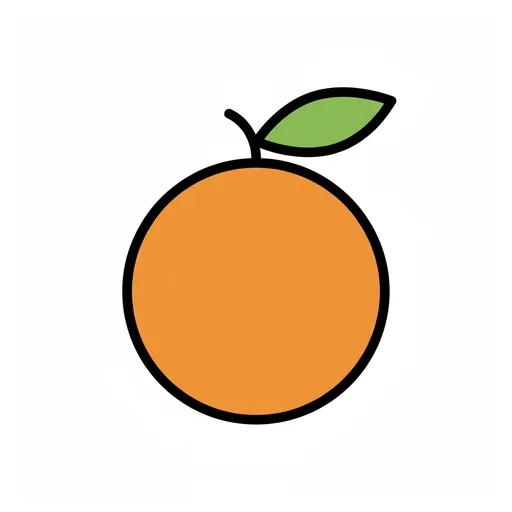 Pictograma de naranja (fruta) (objetos cotidianos) para SAAC y logopedia
