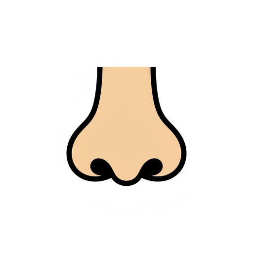 Pictograma de nariz (cuerpo y salud) para SAAC y logopedia