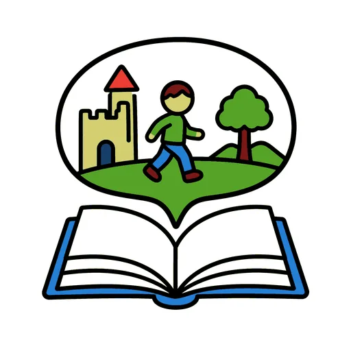 Pictograma de narrativa (colegio, números y colores) para SAAC y logopedia