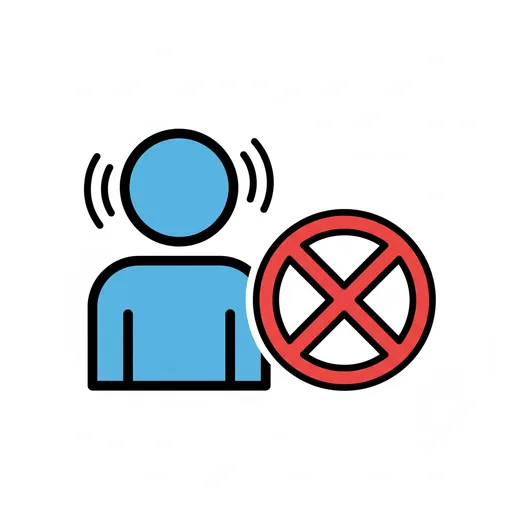 Pictograma de no (palabras y comunicación) para SAAC y logopedia