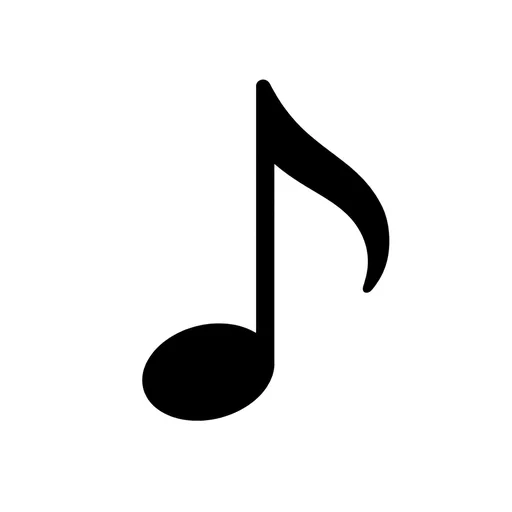 Pictograma de nota musical (ocio, música y tecnología) para SAAC y logopedia