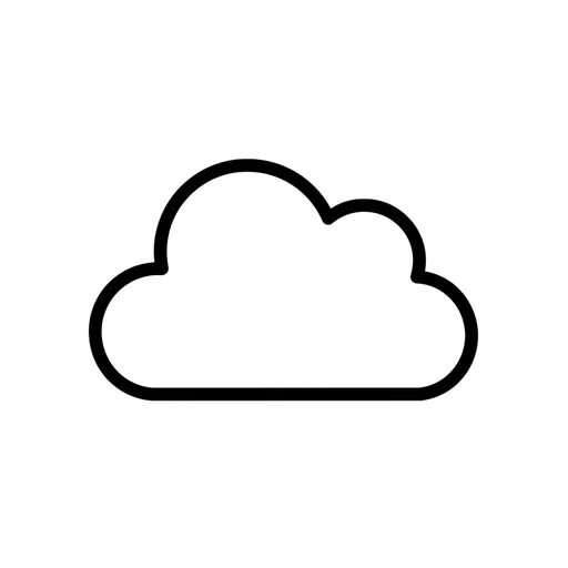 Pictograma de nube (tiempo, naturaleza y fiestas) para SAAC y logopedia