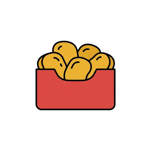 Pictograma de nuggets (comida y bebida) para SAAC y logopedia