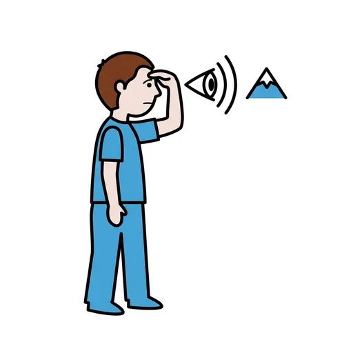 Pictograma de observar (acciones y verbos) para SAAC y logopedia