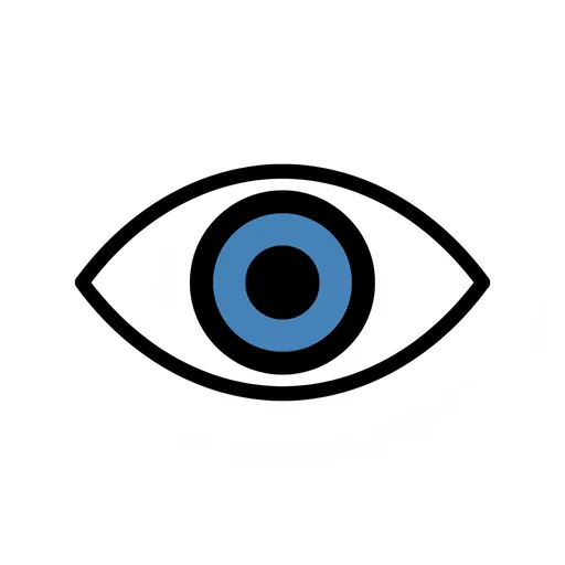 Pictograma de ojo (cuerpo y salud) para SAAC y logopedia