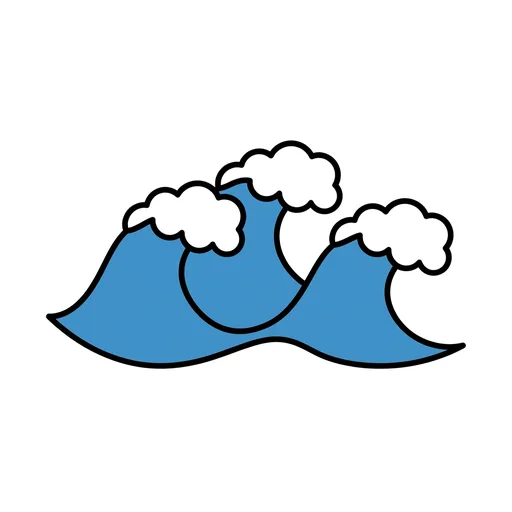 Pictograma de olas (palabras y comunicación) para SAAC y logopedia