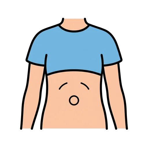 Pictograma de ombligo (cuerpo y salud) para SAAC y logopedia