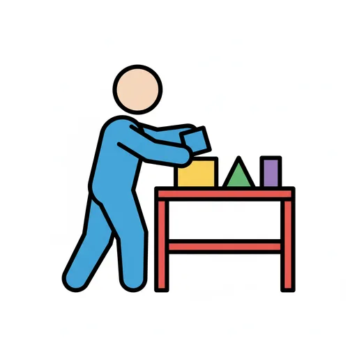 Pictograma de ordenar (acciones y verbos) para SAAC y logopedia