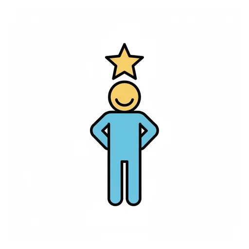 Pictograma de orgulloso (emociones y sentimientos) para SAAC y logopedia