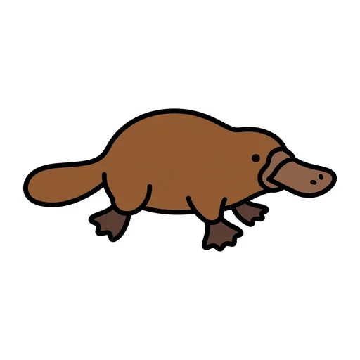 Pictograma de ornitorrinco (objetos cotidianos) para SAAC y logopedia