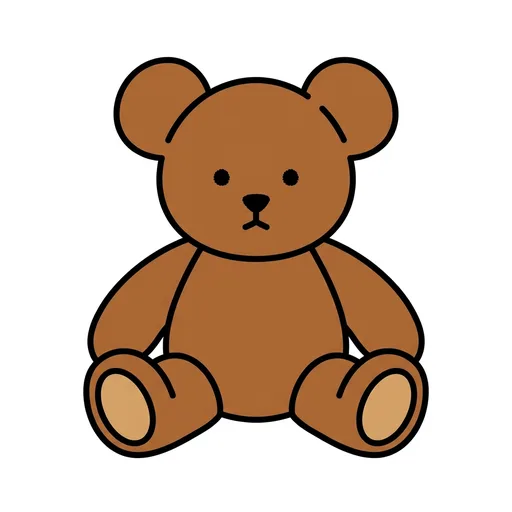 Pictograma de oso de peluche (objetos cotidianos) para SAAC y logopedia