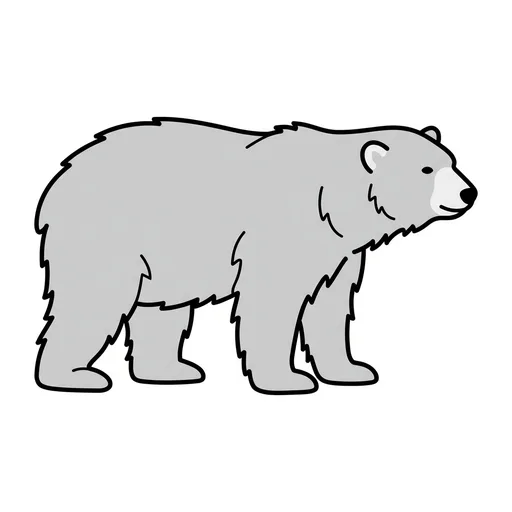 Pictograma de oso polar (objetos cotidianos) para SAAC y logopedia