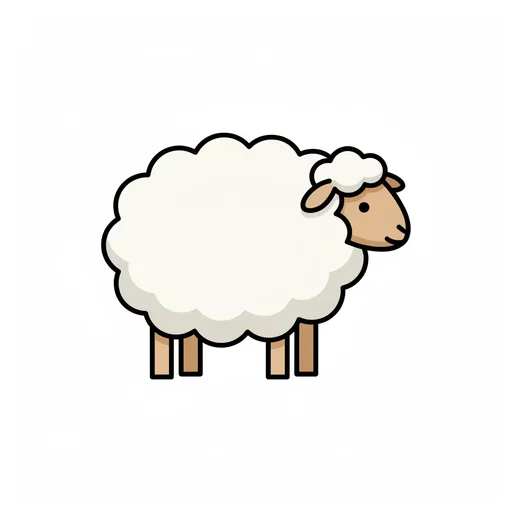 Pictograma de oveja (animales) para SAAC y logopedia