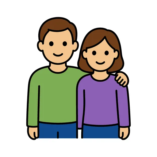 Pictograma de padres (familia y profesiones) para SAAC y logopedia