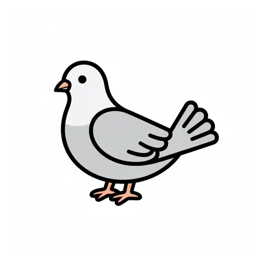 Pictograma de paloma (animales) para SAAC y logopedia