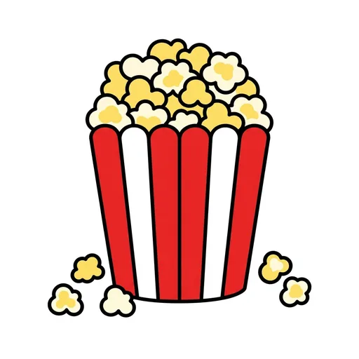 Pictograma de palomitas (objetos cotidianos) para SAAC y logopedia