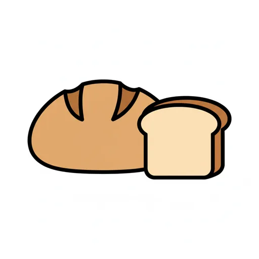 Pictograma de pan (comida y bebida) para SAAC y logopedia
