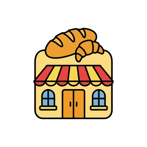 Pictograma de panadería (lugares y transporte) para SAAC y logopedia