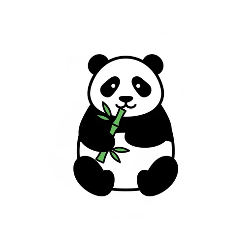 Pictograma de panda (animales) para SAAC y logopedia