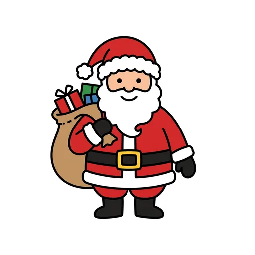 Pictograma de papa noel (ocio, música y tecnología) para SAAC y logopedia