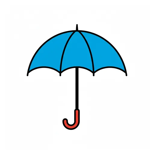 Pictograma de paraguas (objetos cotidianos) para SAAC y logopedia