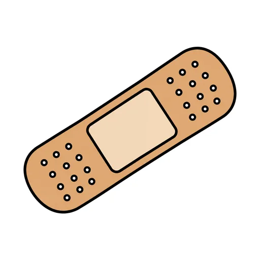 Pictograma de parche (cuerpo y salud) para SAAC y logopedia