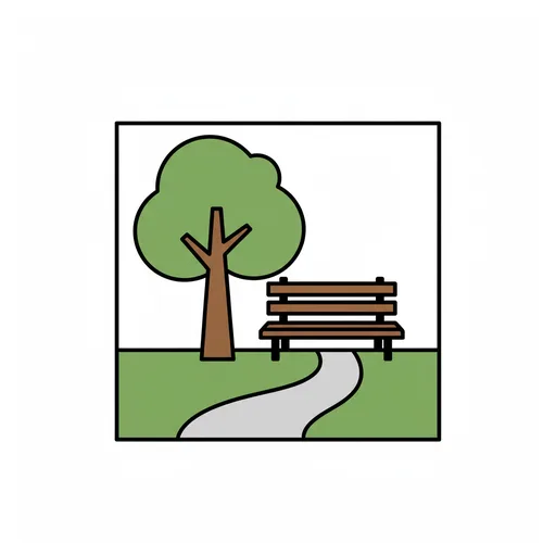 Pictograma de parque (lugares y transporte) para SAAC y logopedia