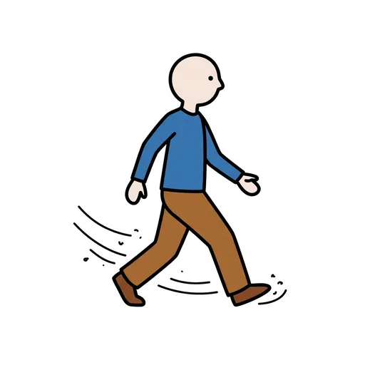 Pictograma de pasear (acciones y verbos) para SAAC y logopedia