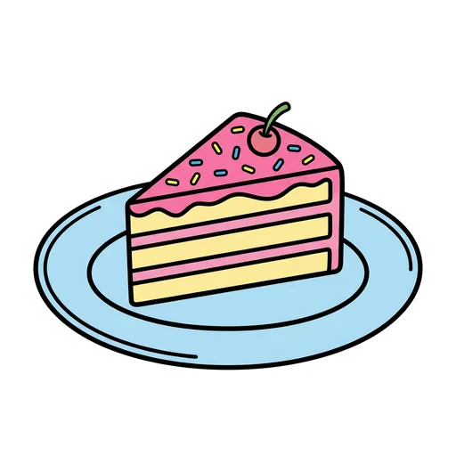 Pictograma de pastel (comida y bebida) para SAAC y logopedia