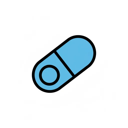 Pictograma de pastilla (cuerpo y salud) para SAAC y logopedia