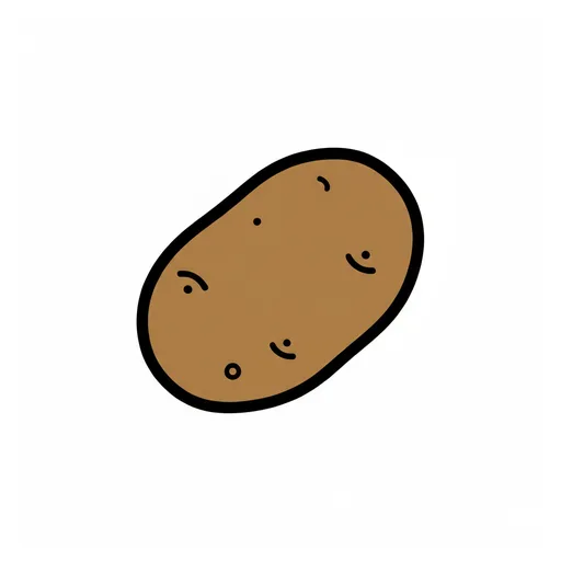Pictograma de patata (comida y bebida) para SAAC y logopedia