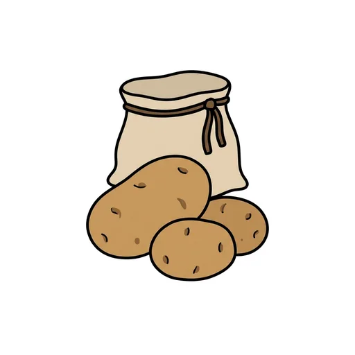 Pictograma de patatas (comida y bebida) para SAAC y logopedia