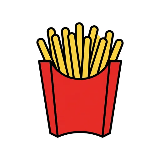 Pictograma de patatas fritas (comida y bebida) para SAAC y logopedia