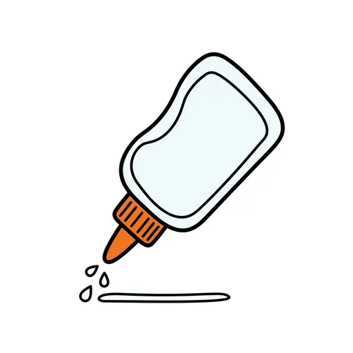 Pictograma de pegamento (colegio, números y colores) para SAAC y logopedia