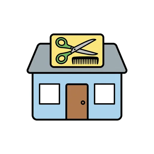 Pictograma de peluquería (objetos cotidianos) para SAAC y logopedia