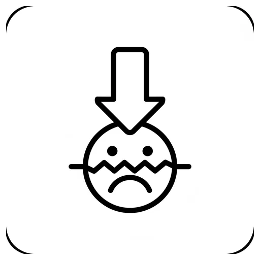 Pictograma de peor (emociones y sentimientos) para SAAC y logopedia