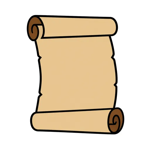 Pictograma de pergamino (objetos cotidianos) para SAAC y logopedia