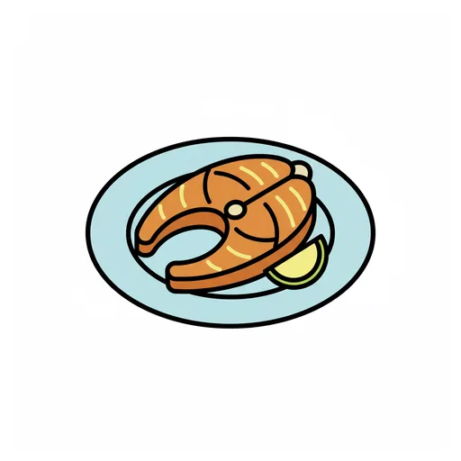 Pictograma de pescado (comida y bebida) para SAAC y logopedia