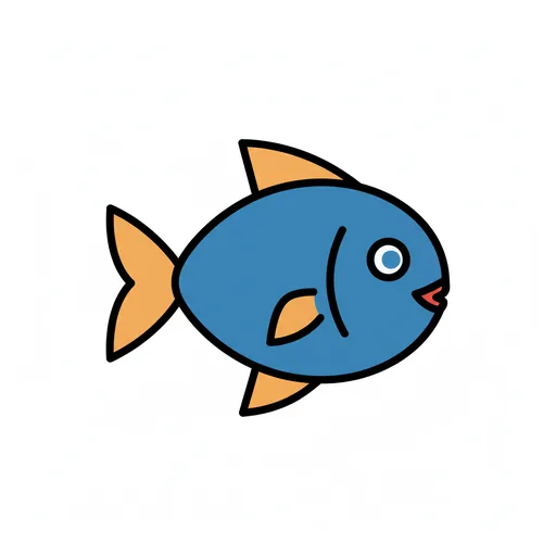 Pictograma de pez (animales) para SAAC y logopedia