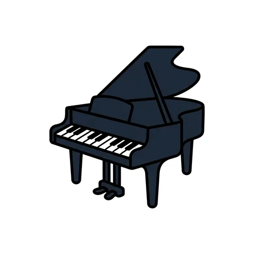 Pictograma de piano (ocio, música y tecnología) para SAAC y logopedia