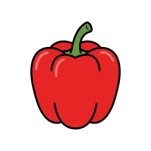 Pictograma de pimiento (comida y bebida) para SAAC y logopedia