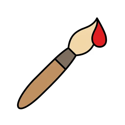 Pictograma de pincel (objetos cotidianos) para SAAC y logopedia