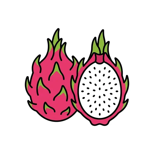 Pictograma de pitaya (comida y bebida) para SAAC y logopedia