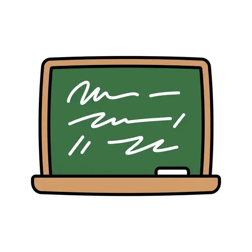Pictograma de pizarra (colegio, números y colores) para SAAC y logopedia