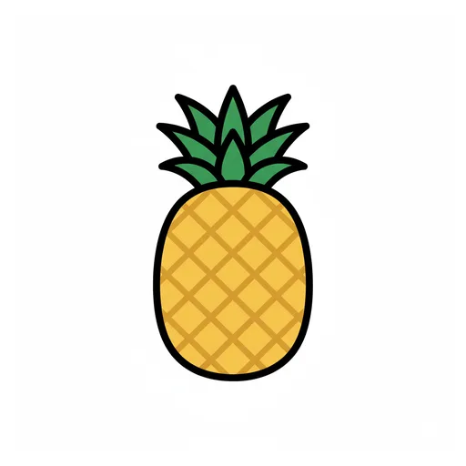 Pictograma de piña (comida y bebida) para SAAC y logopedia