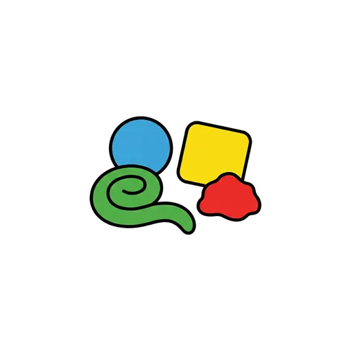 Pictograma de plastilina (colegio, números y colores) para SAAC y logopedia