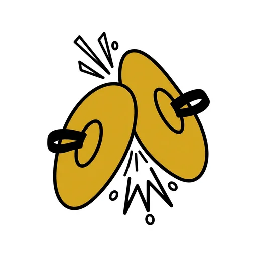 Pictograma de platillos musicales (ocio, música y tecnología) para SAAC y logopedia