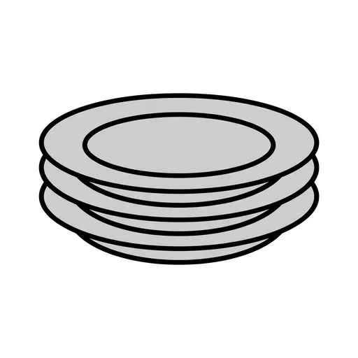 Pictograma de platos (objetos cotidianos) para SAAC y logopedia
