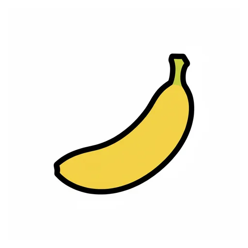 Pictograma de plátano (comida y bebida) para SAAC y logopedia