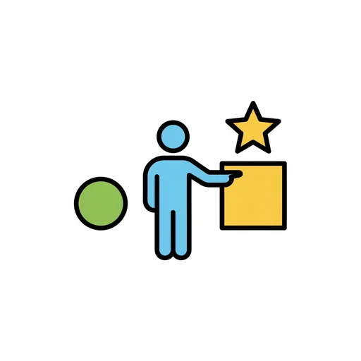 Pictograma de preferir (acciones y verbos) para SAAC y logopedia